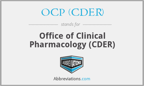 OCP (CDER) - Office of Clinical Pharmacology (CDER)